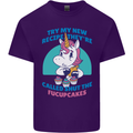 Shut the Fuckupcakes Offensive Funny Unicorn Mens Cotton T-Shirt Tee Top Purple