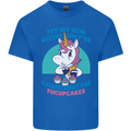 Shut the Fuckupcakes Offensive Funny Unicorn Mens Cotton T-Shirt Tee Top Royal Blue