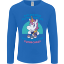 Shut the Fuckupcakes Offensive Funny Unicorn Mens Long Sleeve T-Shirt Royal Blue