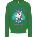 Shut the Fuckupcakes Offensive Funny Unicorn Mens Sweatshirt Jumper Irish Green