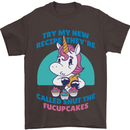 Shut the Fuckupcakes Offensive Funny Unicorn Mens T-Shirt 100% Cotton Dark Chocolate