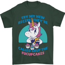 Shut the Fuckupcakes Offensive Funny Unicorn Mens T-Shirt 100% Cotton Forest Green