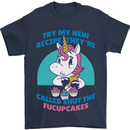 Shut the Fuckupcakes Offensive Funny Unicorn Mens T-Shirt 100% Cotton Navy Blue