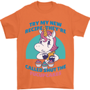 Shut the Fuckupcakes Offensive Funny Unicorn Mens T-Shirt 100% Cotton Orange