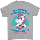 Shut the Fuckupcakes Offensive Funny Unicorn Mens T-Shirt 100% Cotton Sports Grey