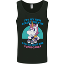 Shut the Fuckupcakes Offensive Funny Unicorn Mens Vest Tank Top Black