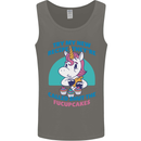 Shut the Fuckupcakes Offensive Funny Unicorn Mens Vest Tank Top Charcoal
