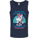 Shut the Fuckupcakes Offensive Funny Unicorn Mens Vest Tank Top Navy Blue