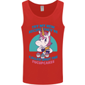Shut the Fuckupcakes Offensive Funny Unicorn Mens Vest Tank Top Red
