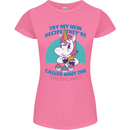 Shut the Fuckupcakes Offensive Funny Unicorn Womens Petite Cut T-Shirt Azalea