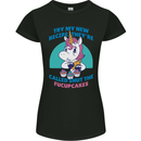Shut the Fuckupcakes Offensive Funny Unicorn Womens Petite Cut T-Shirt Black