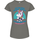 Shut the Fuckupcakes Offensive Funny Unicorn Womens Petite Cut T-Shirt Charcoal