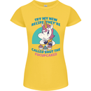 Shut the Fuckupcakes Offensive Funny Unicorn Womens Petite Cut T-Shirt Yellow