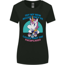 Shut the Fuckupcakes Offensive Funny Unicorn Womens Wider Cut T-Shirt Black