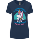Shut the Fuckupcakes Offensive Funny Unicorn Womens Wider Cut T-Shirt Navy Blue