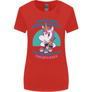 Shut the Fuckupcakes Offensive Funny Unicorn Womens Wider Cut T-Shirt Red