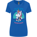 Shut the Fuckupcakes Offensive Funny Unicorn Womens Wider Cut T-Shirt Royal Blue