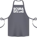 Silhouette Scuba Diving Diver Cotton Apron 100% Organic Steel