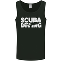 Silhouette Scuba Diving Diver Mens Vest Tank Top Black