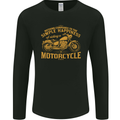 Simple Happiness Biker Motorcycle Motorbike Mens Long Sleeve T-Shirt Black