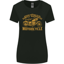 Simple Happiness Biker Motorcycle Motorbike Womens Wider Cut T-Shirt Black
