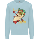 Singles Day Anti Valentines Day Kebab Kids Sweatshirt Jumper Light Blue