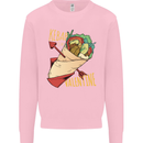 Singles Day Anti Valentines Day Kebab Kids Sweatshirt Jumper Light Pink