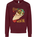 Singles Day Anti Valentines Day Kebab Kids Sweatshirt Jumper Maroon
