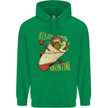 Singles Day Anti Valentines Day Kebab Mens 80% Cotton Hoodie Irish Green