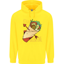 Singles Day Anti Valentines Day Kebab Mens 80% Cotton Hoodie Yellow