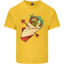 Singles Day Anti Valentines Day Kebab Mens Cotton T-Shirt Tee Top Yellow