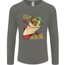Singles Day Anti Valentines Day Kebab Mens Long Sleeve T-Shirt Charcoal