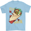 Singles Day Anti Valentines Day Kebab Mens T-Shirt 100% Cotton Light Blue