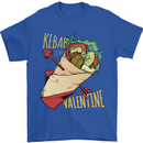 Singles Day Anti Valentines Day Kebab Mens T-Shirt 100% Cotton Royal Blue