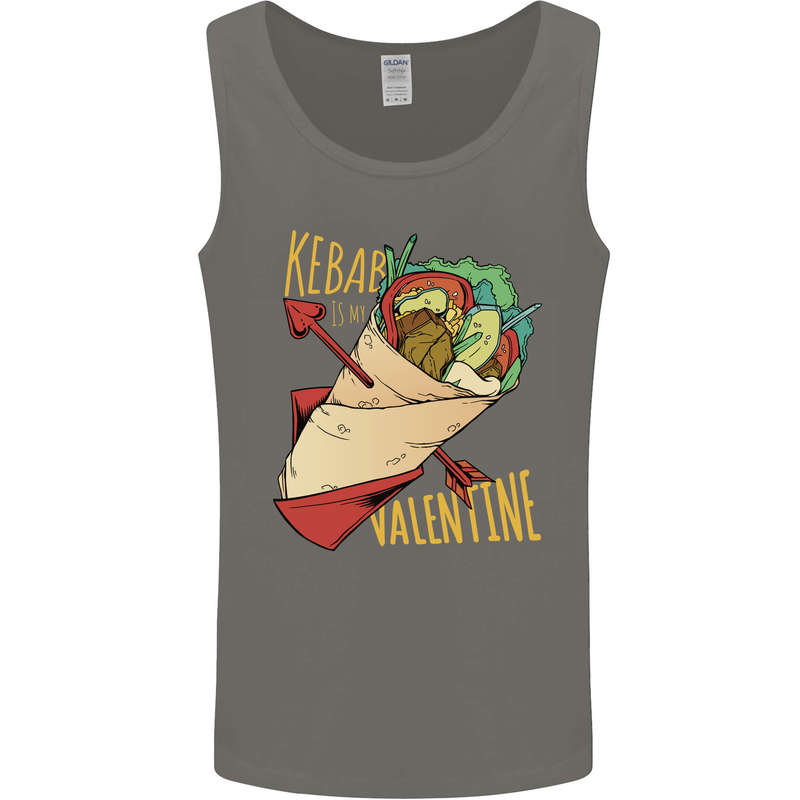 Singles Day Anti Valentines Day Kebab Mens Vest Tank Top Charcoal