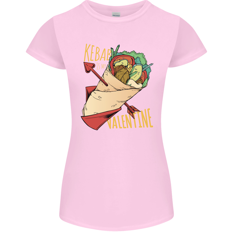 Singles Day Anti Valentines Day Kebab Womens Petite Cut T-Shirt Light Pink