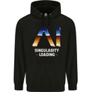 Singularity Loading AI Technology Geek Nerd Childrens Kids Hoodie Black