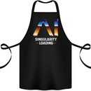 Singularity Loading AI Technology Geek Nerd Cotton Apron 100% Organic Black