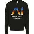 Singularity Loading AI Technology Geek Nerd Kids Sweatshirt Jumper Black