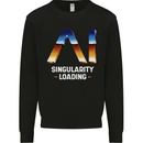 Singularity Loading AI Technology Geek Nerd Mens Sweatshirt Jumper Black
