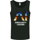 Singularity Loading AI Technology Geek Nerd Mens Vest Tank Top Black