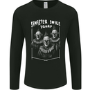 Sinister Smile Squad Evil Clowns Halloween Mens Long Sleeve T-Shirt Black