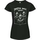 Sinister Smile Squad Evil Clowns Halloween Womens Petite Cut T-Shirt Black