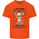 Sip Coffee and Pet My Chihuahua Kids T-Shirt Childrens Orange