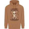Sip Coffee and Pet My Chihuahua Mens 80% Cotton Hoodie Caramel Latte