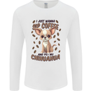 Sip Coffee and Pet My Chihuahua Mens Long Sleeve T-Shirt White