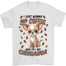 Sip Coffee and Pet My Chihuahua Mens T-Shirt 100% Cotton White