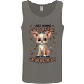 Sip Coffee and Pet My Chihuahua Mens Vest Tank Top Charcoal