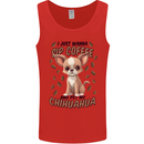 Sip Coffee and Pet My Chihuahua Mens Vest Tank Top Red