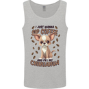Sip Coffee and Pet My Chihuahua Mens Vest Tank Top Sports Grey